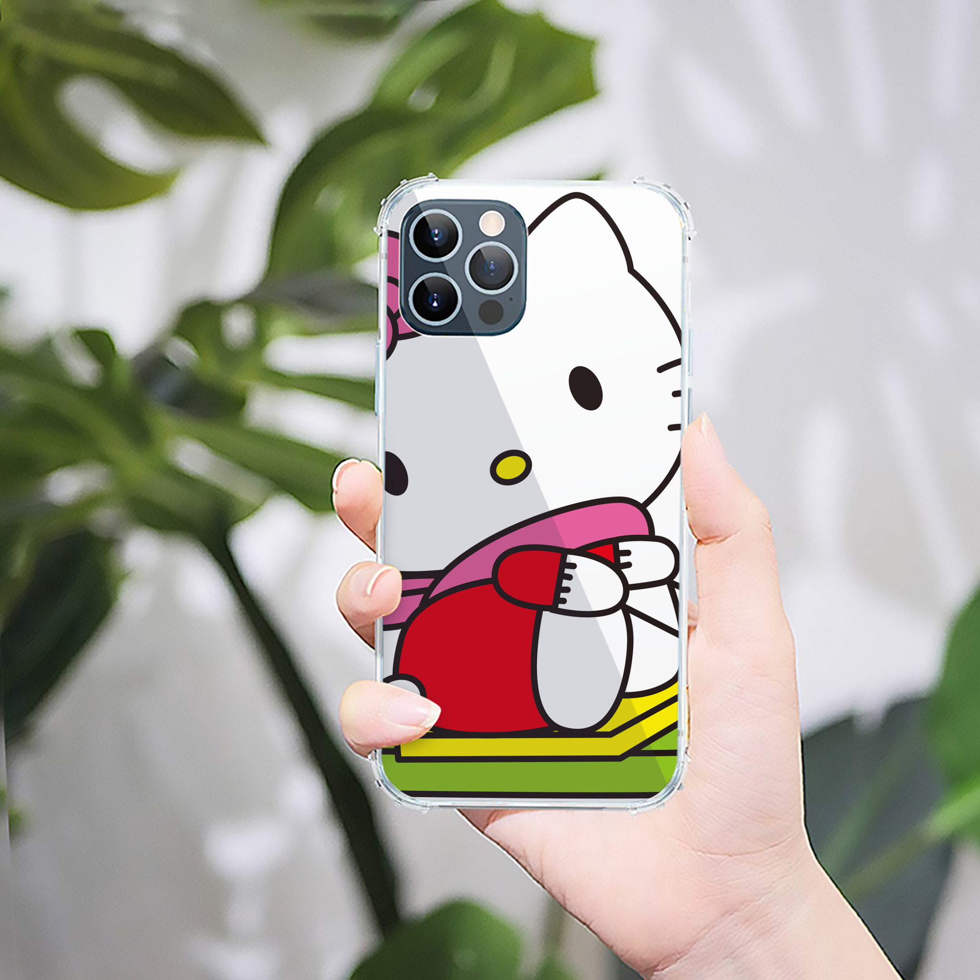（画像用） Hello Kitty ハローキティ 【iPhone 12シリーズ対応】透明スマホケース（クリアソフトケース）